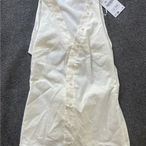 ZARA linen blended halter top